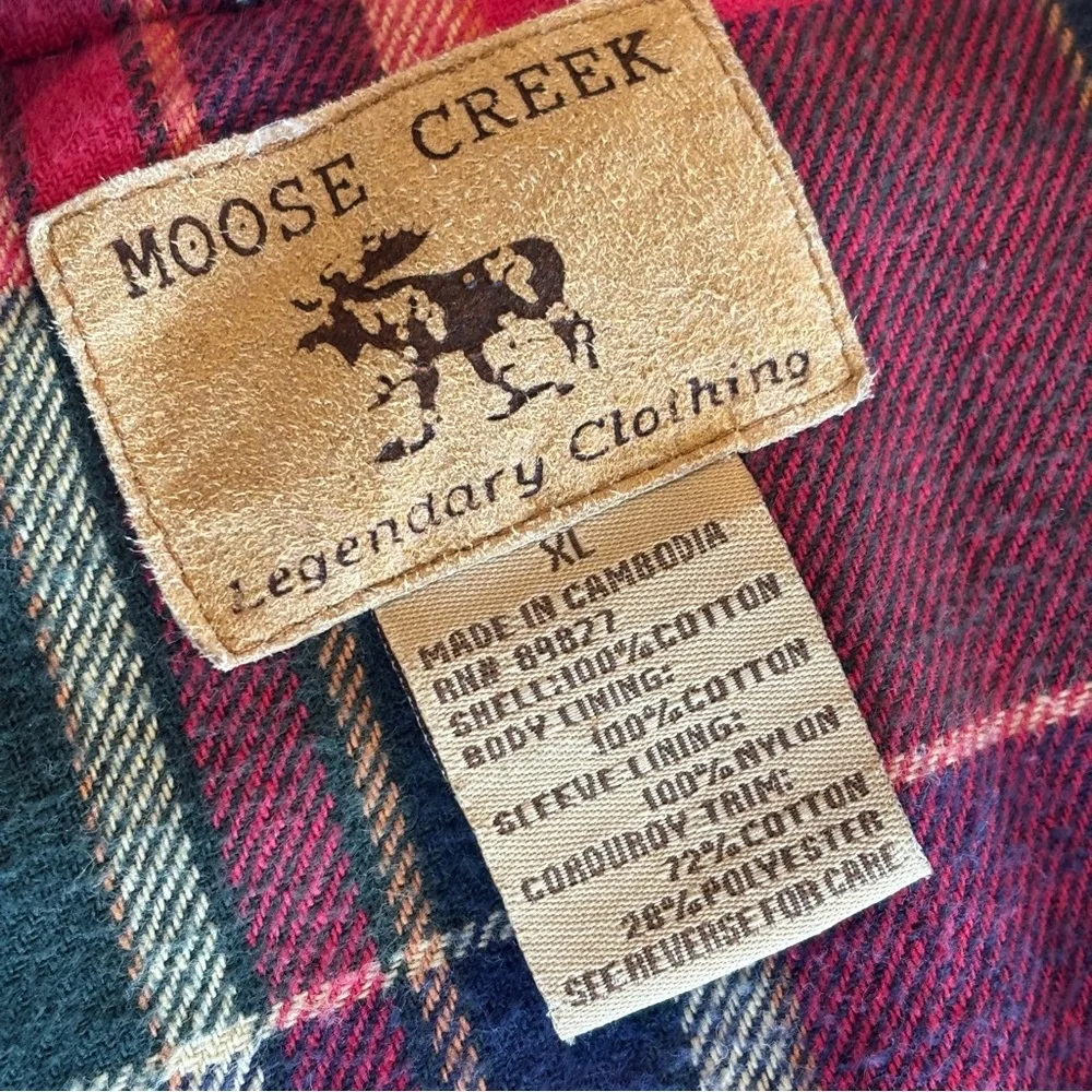 VINTAGE MOOSE CREEK 100% Cotton Denim Jean Barn Coat with Flannel Lining Sz XL - Picture 14 of 14